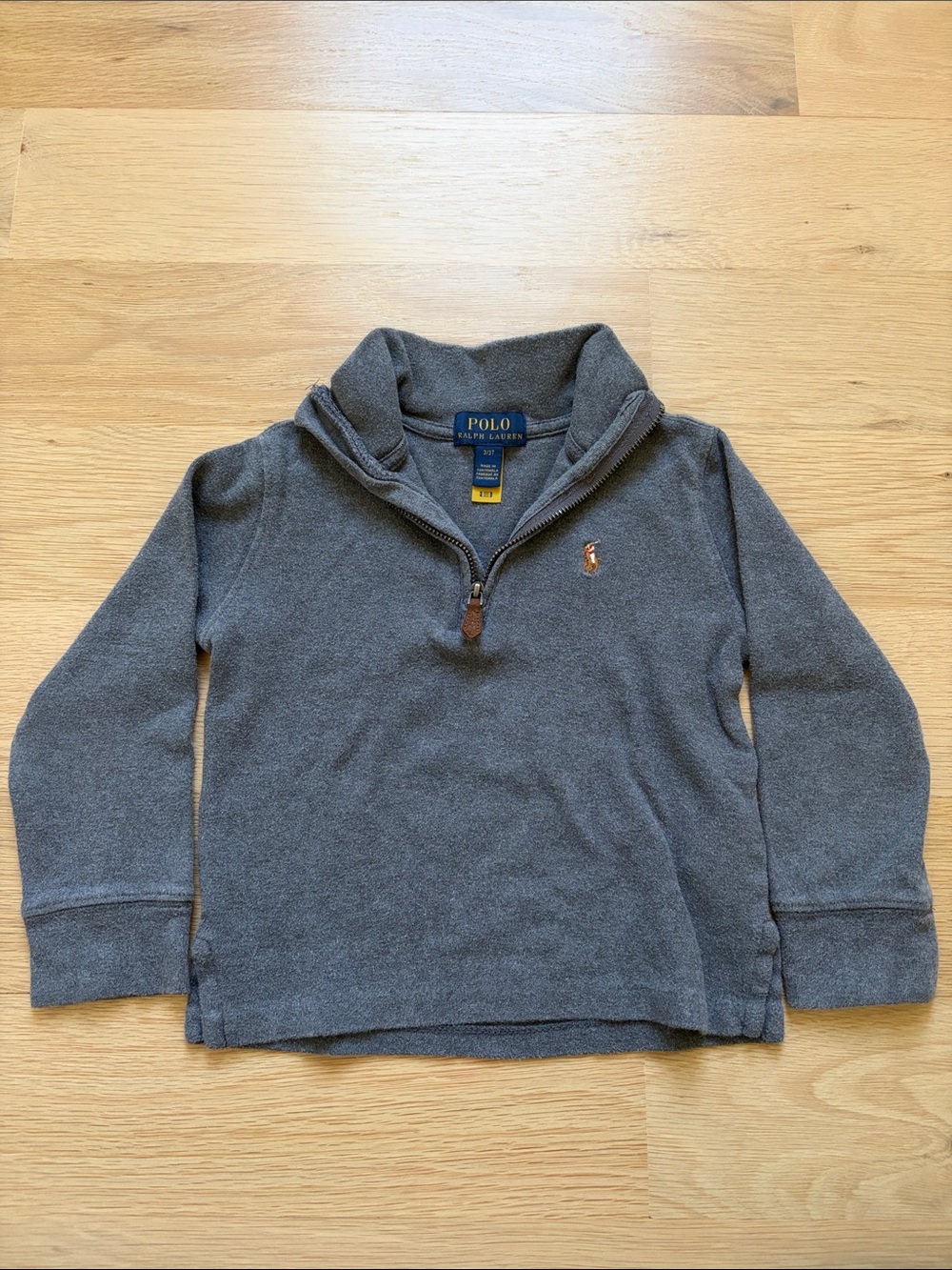 Polo by Ralph Lauren Gray Quarter-Zip Hoodie Pullover